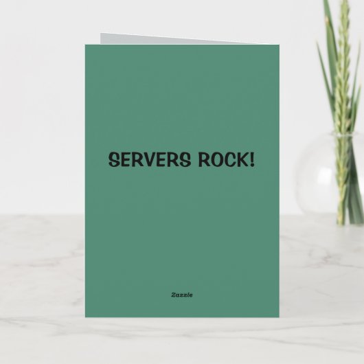 Goede Tippers Hartelijk dank voor uw serverkaart. Bedankkaart (Achterkant)