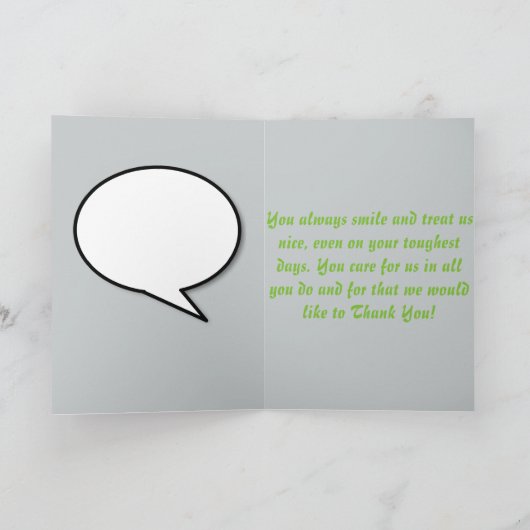 Goede Tippers Hartelijk dank voor uw serverkaart. Bedankkaart (Binnen)