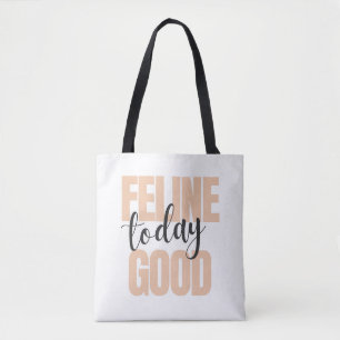 Goede trillingen kattenliefhebbers humor typografi draagtas