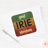 Goede trillingen! vierkante sticker (Envelop)