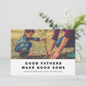 Goede vaders maken een goede Sons-Vaderdag Kaart (Staand voorkant)
