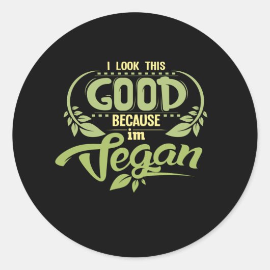 Goede Vegan Ronde Sticker (Voorkant)