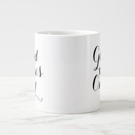 Goede Vibe slechts Inspirerend Happy-bevestiging Extra Grote Mok (Voorkant)