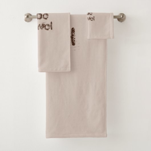 Goede Vibes 3-serie met bruine/beige handdoekjes Bad Handdoek (Insitu)