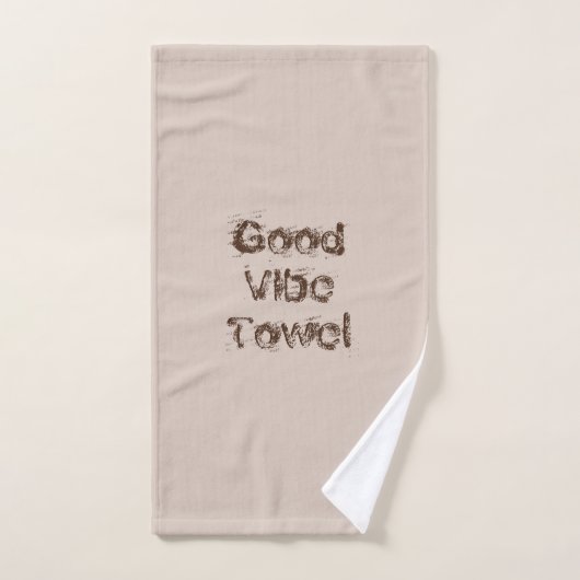 Goede Vibes 3-serie met bruine/beige handdoekjes Bad Handdoek (Handdoek)
