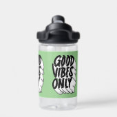 Goede Vibes alleen aangepaste naam Waterfles (Achterkant)