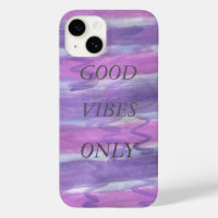 Goede Vibes alleen Paarse iPhone Case