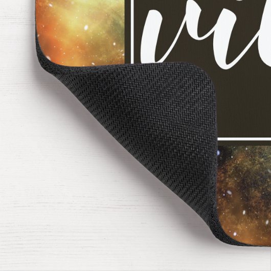 Goede Vibes alleen Quote Space Cosmos Galaxy Unive Muismat (Hoek)