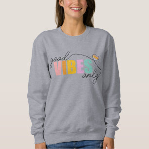 Goede vibes alleen regenbooghart trui