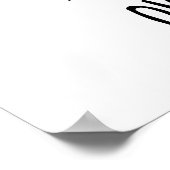 goede vibes alleen typografie zwart - wit poster (Hoek)
