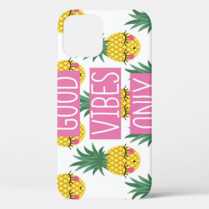 Goede Vibes Ananassen Zomer Patroon iPhone 12 Hoesje