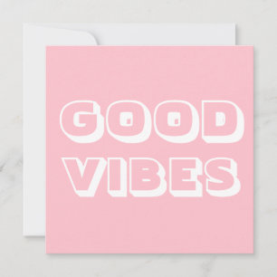 Goede Vibes, beste wensen, veel succes bubble gum Kaart