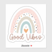 Goede Vibes Boho regenboog waterdicht Sticker (Vel)