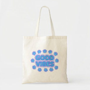 Goede Vibes Cartoon Dog schildert afdrukken Tote Bag