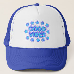 Goede Vibes Cartoon Dog schildert afdrukken Trucker Pet