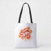 Goede Vibes Chic Elke dag Stijlvolle Canvas tas (Voorkant)
