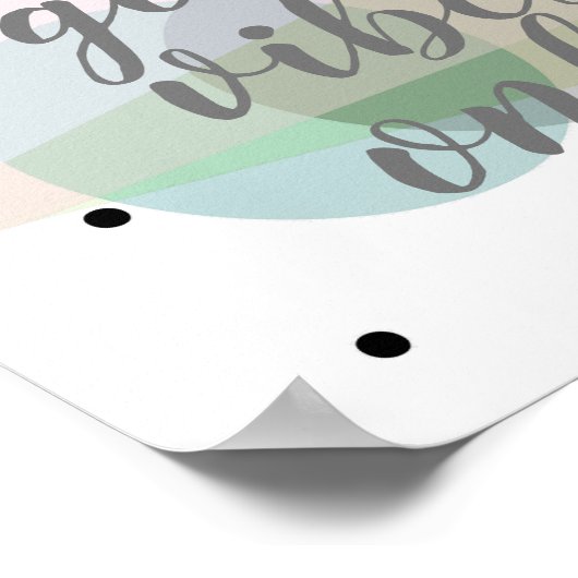 goede vibes citeren alleen abstracte kunstpastelkl poster (Hoek)