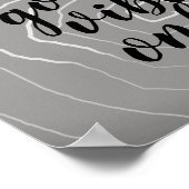 goede vibes citeren alleen grijs en wit abstract poster (Hoek)