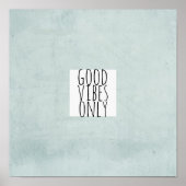 goede vibes citeren alleen poster typografie woord (Voorkant)