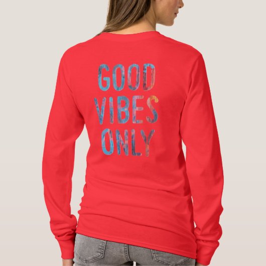 GOEDE VIBES DROOM ALLEEN TERUG PRINT ALLEEN T-SHIRT (Achterkant)