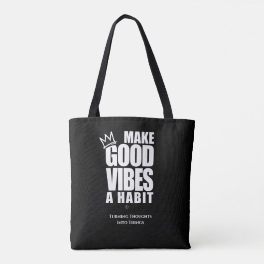 GOEDE VIBES EEN HABIT MAKEN | CANVAS TAS (Achterkant)