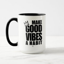 GOEDE VIBES EEN HABIT MAKEN | Koffie-Mok