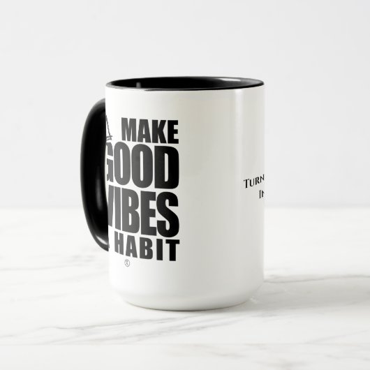 GOEDE VIBES EEN HABIT MAKEN | Koffie-Mok Mok (Voorkant links)