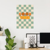 Goede vibes groovy retro poster (Thuiskantoor)
