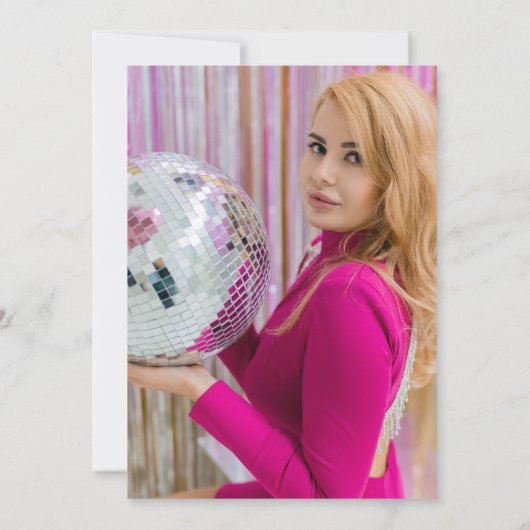 Goede Vibes Groovy Roze Tie Dye Verjaardagsfeestje Kaart (Achterkant)