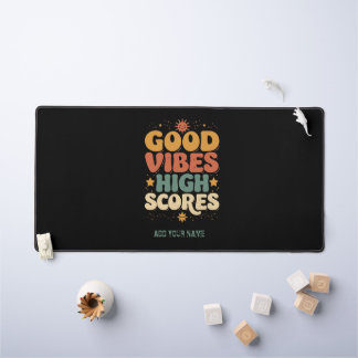 Goede Vibes & Hoge Scores Retro 70s Aangepaste Typ Bureaumat
