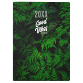 Goede Vibes Oerwoud Groene Kantoor Stijl Klembord (Achterkant)
