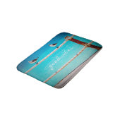 Goede Vibes Quote Witte Zeemeeuw Strand Vogels Fot Badmat (Gekanteld)