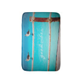 Goede Vibes Quote Witte Zeemeeuw Strand Vogels Fot Badmat (Voorkant Verticaal)