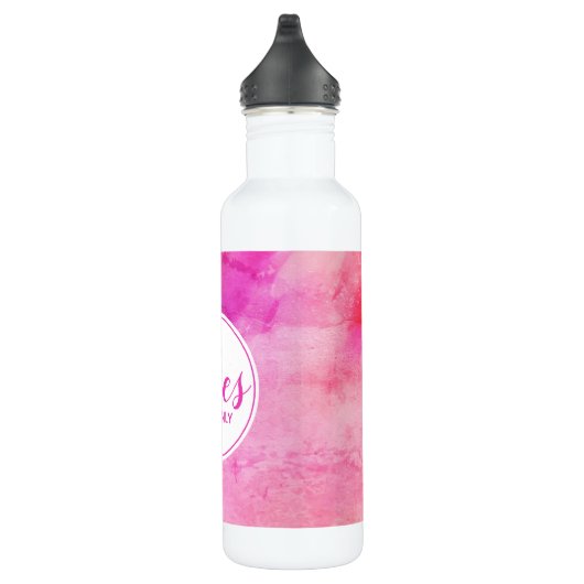 Goede Vibes slechts citeert Roze Abstracte Waterve Waterfles (Rechts)