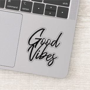 "GOEDE VIBES" sticker transparant