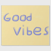 Goede vibes tekstkunst cadeaupapier (Vlak)