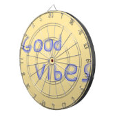 Goede vibes tekstkunst dartbord (Voorkant Rechts)