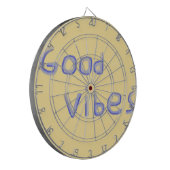 Goede vibes tekstkunst dartbord (Voorkant Links)