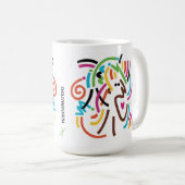 Goede Vibraties Abstracte Moderne Kunst Retro Mok (Voorkant rechts)