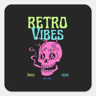 Goede vibraties vierkante sticker