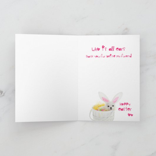 Goede vriend Puppy Paas Kaart (Binnen)