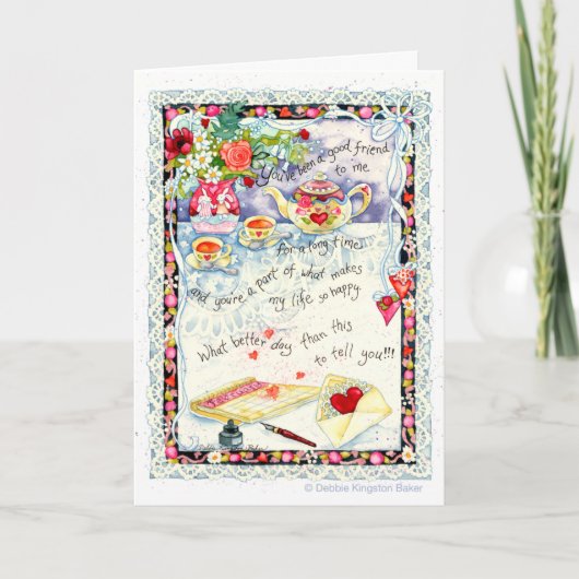 Goede vriend Valentijn Feestdagen Kaart (Voorkant)