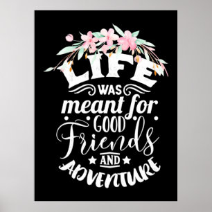 Goede vrienden en avontuur poster