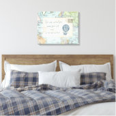 Goede vrienden en grote avonturen Citaat Canvas Afdruk (Insitu (Slaapkamer))