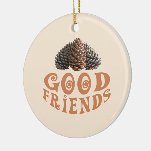 Goede vrienden keramisch ornament (Links)