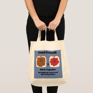 Goede Vrienden Schattige Cartoon Ontwerp Tote Bag