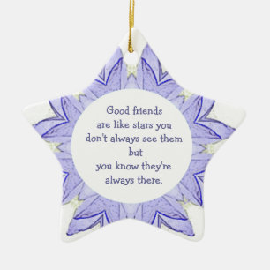 Goede vrienden zijn als Stars Design Quote Keramisch Ornament