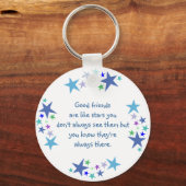 Goede vrienden zijn als sterren Aangepaste prijsop Sleutelhanger (Voorkant)