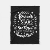 Goede vrienden zijn als sterren fleece deken (Voorkant)
