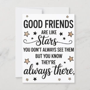 Goede Vrienden Zijn Als Sterren Inspirerende Quote Briefkaart